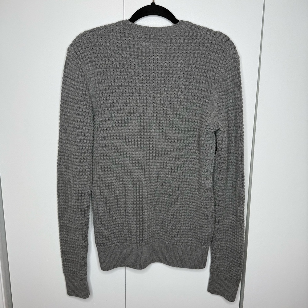 All Saints Men's Textured Gray Crewneck Sweater Small - Picture 5 of 7